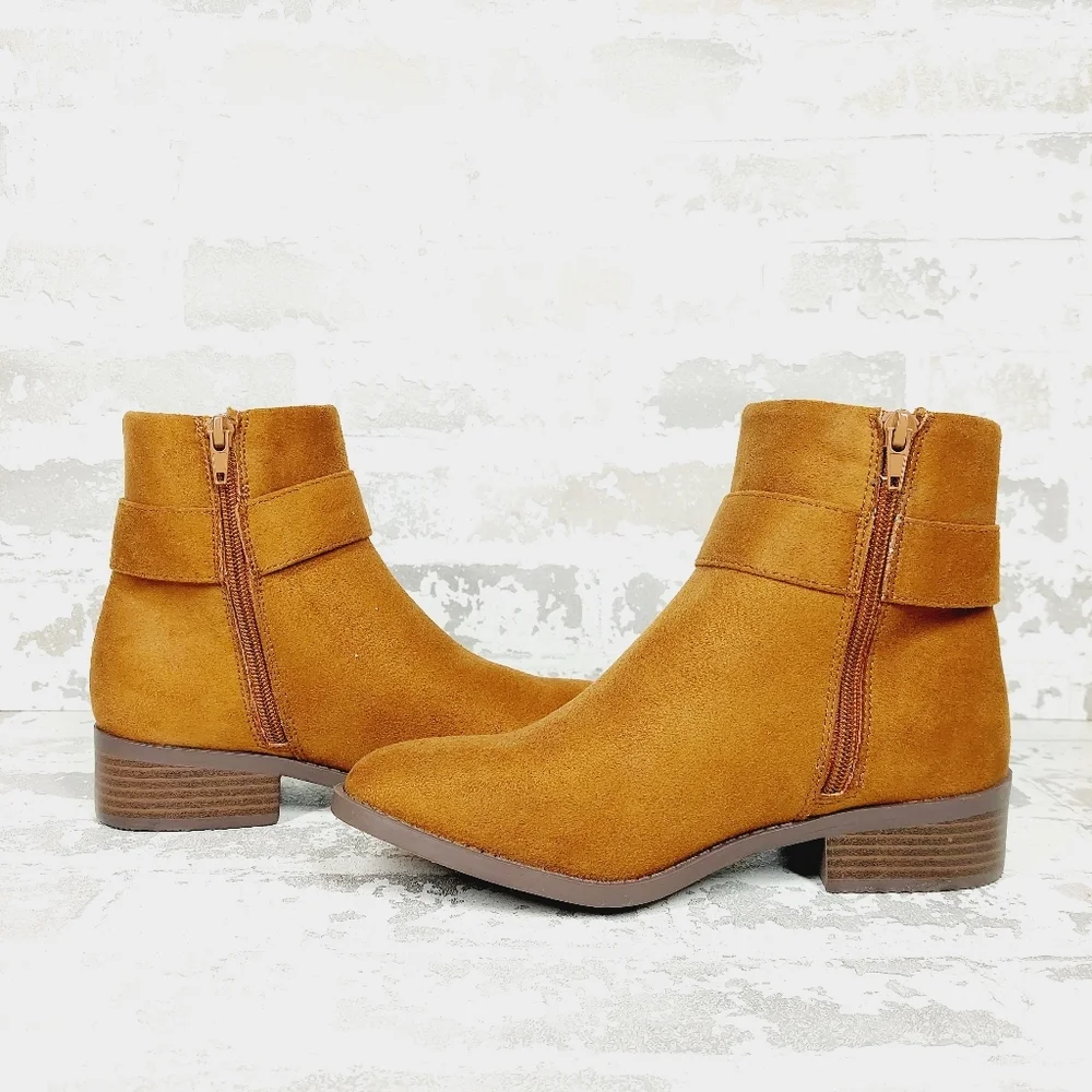 New STEVE MADDEN Kids' Bayville Zip Bootie In Cognac H955